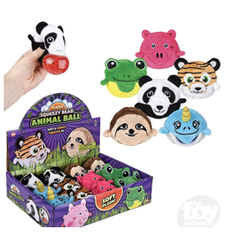 The toy network Novelty Plush Squeezy Bead Ball - Animal (Assorted; Sold Individually)