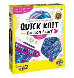 Creativity for Kids Craft Kit Quick Knit Button Scarf