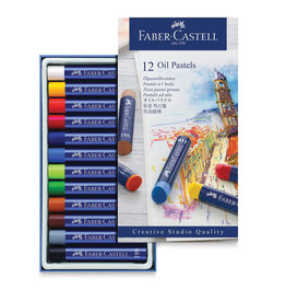 Faber-Castell Art Supplies Goldfaber Studio Oil Pastel Set (Set of 12)