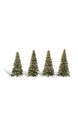 Woodland Scenics Hobby Train Accessories Woodland Classics Blue Needle Trees, 4-Pack (3 1/2 in - 5 1/2 in)