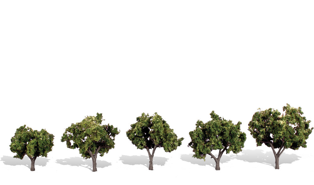 Hobby Train Accessories Woodland Classics Sun Kissed Trees, 5-Pack (1 1/4 in - 2 in)