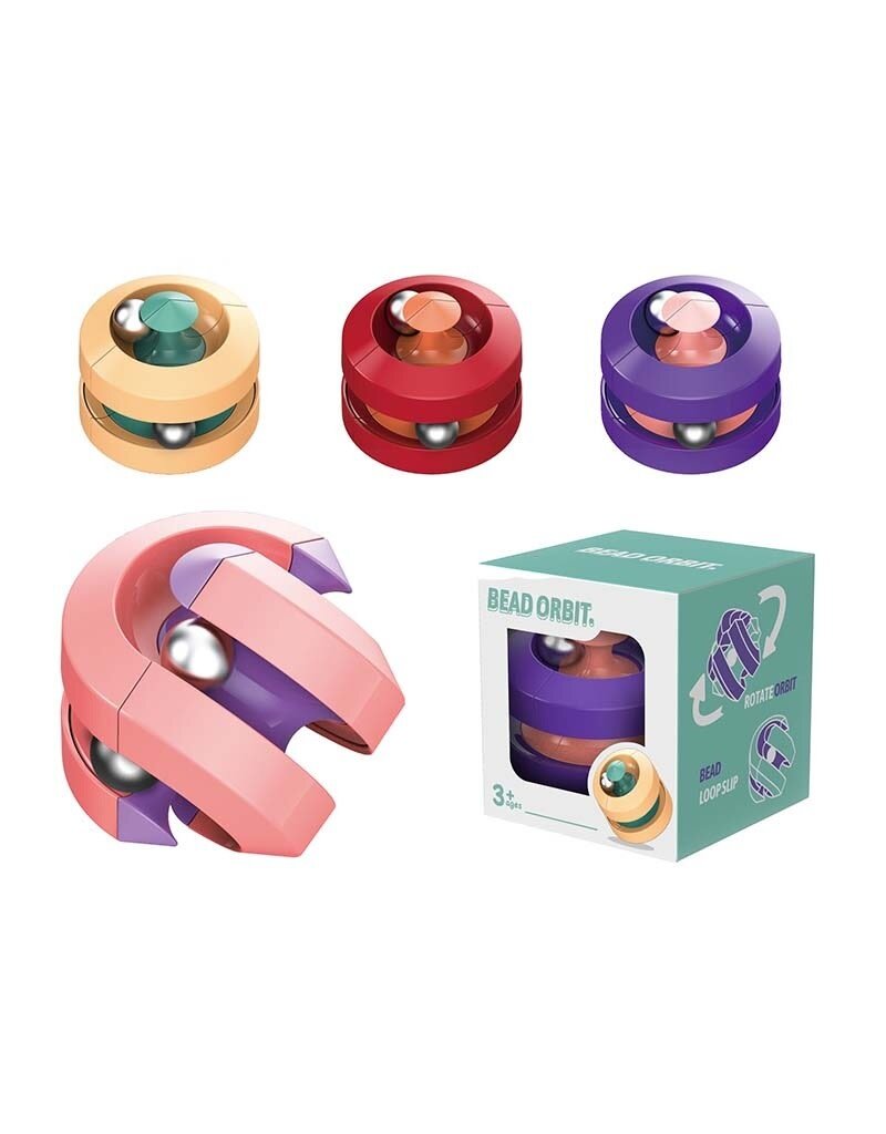 Toyarina Fidget Shuang Run Rotating Bead Orbit Toy (Sold Individually, Assorted Colors)