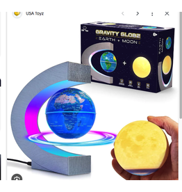 USA Toyz Lamp Gravity Levitating Moon and Earth Globe