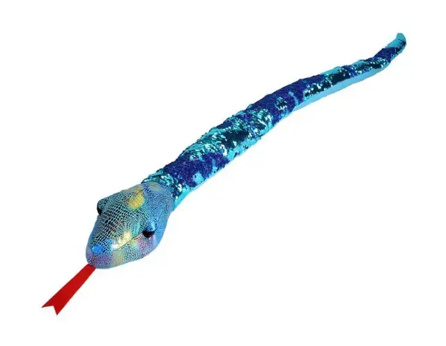 Plush Snake Sequin Teal/Purple (54"; Sold Individually)