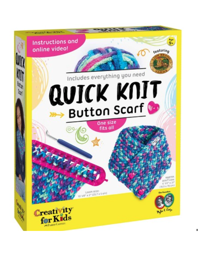 Creativity for Kids Craft Kit Quick Knit Button Scarf