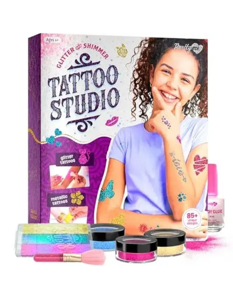 Dan&Darci Glitter and Shimmer Temporary Tattoo Studio for Kids