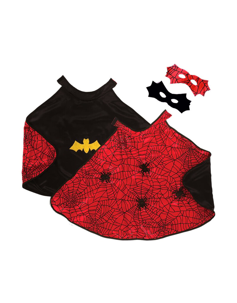 Creative Education (Great Pretenders) Costume Reversible Spider/Bat Cape & Mask (Size 2-3)