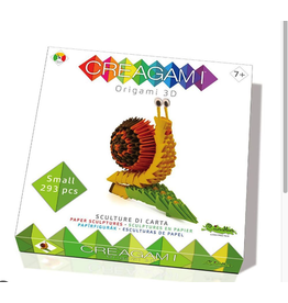 Smart Toys & Games Craft Kit  Creagami 3D Origami Set - Snail on Leaf ( Small - 293 Pieces)