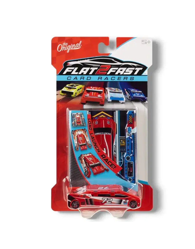 LUKI LAB Novelty Flat 2 Fast Card Racers Red Car 72