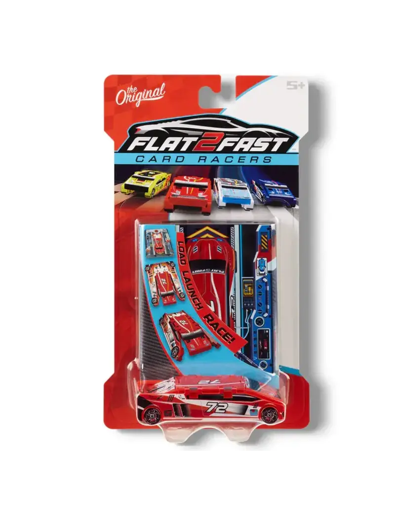 Luki Labs Novelty Flat 2 Fast Card Racers Red Car 72