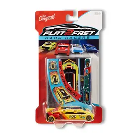 LUKI LAB Novelty Flat 2 Fast Card Racers Yellow Car 42