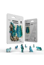 Geek Toys Pocket Size Piecezz Wooden Puzzle - Wolf