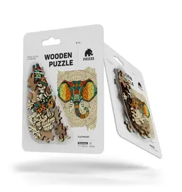 Geek Toys Pocket Size Piecezz Wooden Puzzle - Elephant