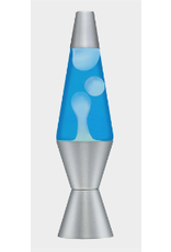 Schylling Lava Lamp Classic - White Lava/Blue Liquid/Silver Base - 14.5"