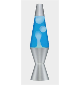 Schylling Lava Lamp Classic - White Lava/Blue Liquid/Silver Base - 14.5"
