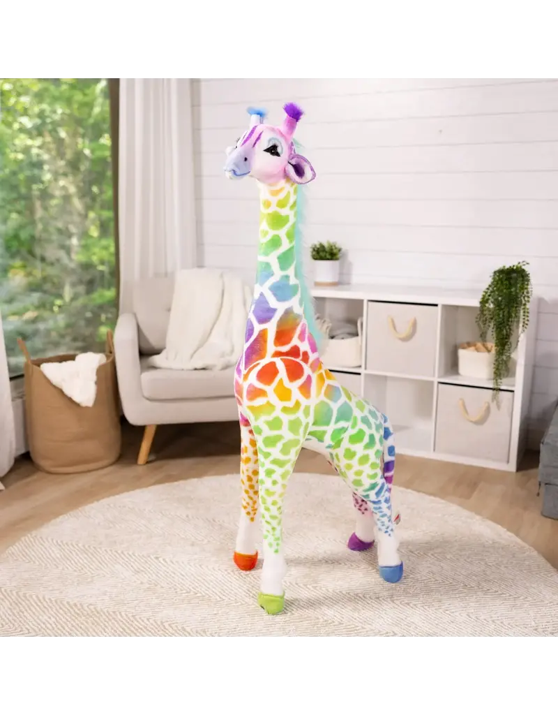 Melissa & Doug Plush Rainbow Birthday Giraffe
