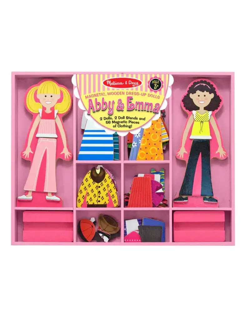 Melissa & Doug Pretend Play Abby and Emma Deluxe Wooden Dress Up Set