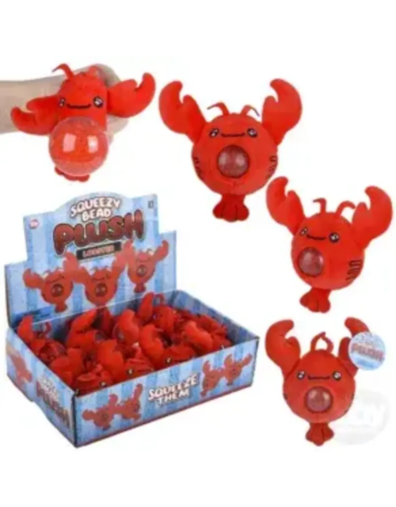 The toy network Novelty Squeezy Bead Plush Lobster (3"; Sold Individually; Assorted Styles)