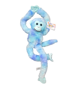 Wild Republic Plush Hanging Monkey Vibes Light Blue (22")