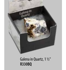 Squire Boone Village Rock/Mineral Collector Box - Galena In Quartz
