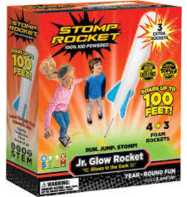 Stomp Rocket Stomp Rocket Original Jr. Glow Rocket Launcher for Kids w Refill