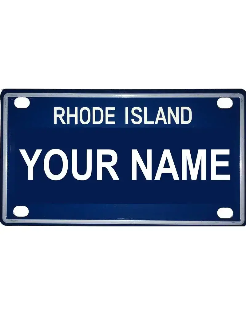Voorco Designs RI Mini License Plate 4" x 2.25" - Luna