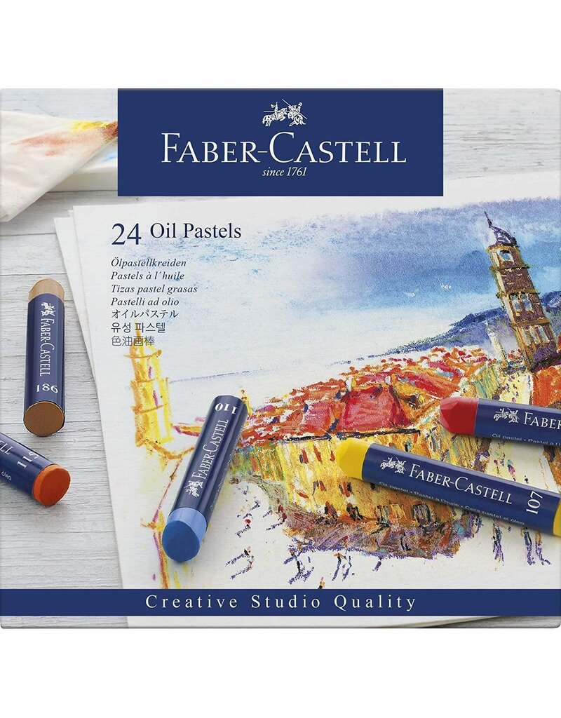 Faber-Castell Art Supplies Cardboard box of 24 Oil Pastels