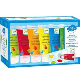 DJECO Art Supplies Finger Paint Tubes - Classic Colors