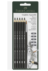 Faber-Castell Art Supplies Graphite Aquarelle 5 Grades Pencils with Brush