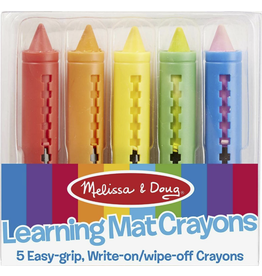 Melissa & Doug Art Supplies Learning Mat Crayons (5 Pack)
