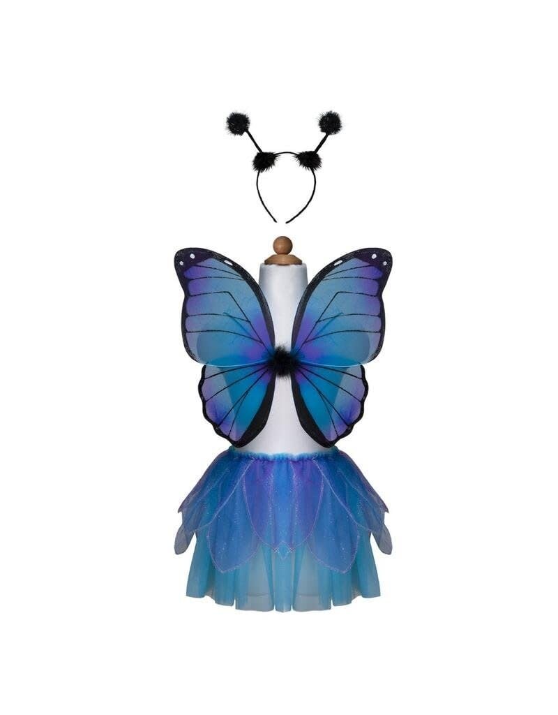 Creative Education (Great Pretenders) Costume Midnight Butterfly Tutu With Wings And Headband (Size 4-6)