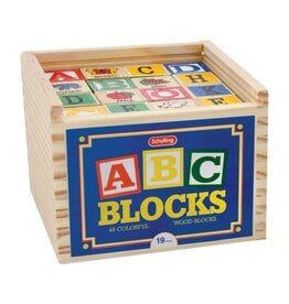 Schylling Wooden Alphabet Blocks (48 Pieces)