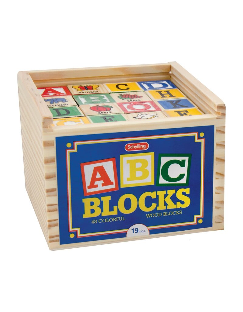 Schylling Wooden Alphabet Blocks (48 Pieces)
