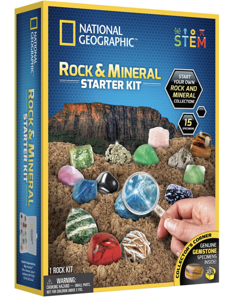 Blue Marble Science Kit National Geographic Rock & Mineral Starter Set