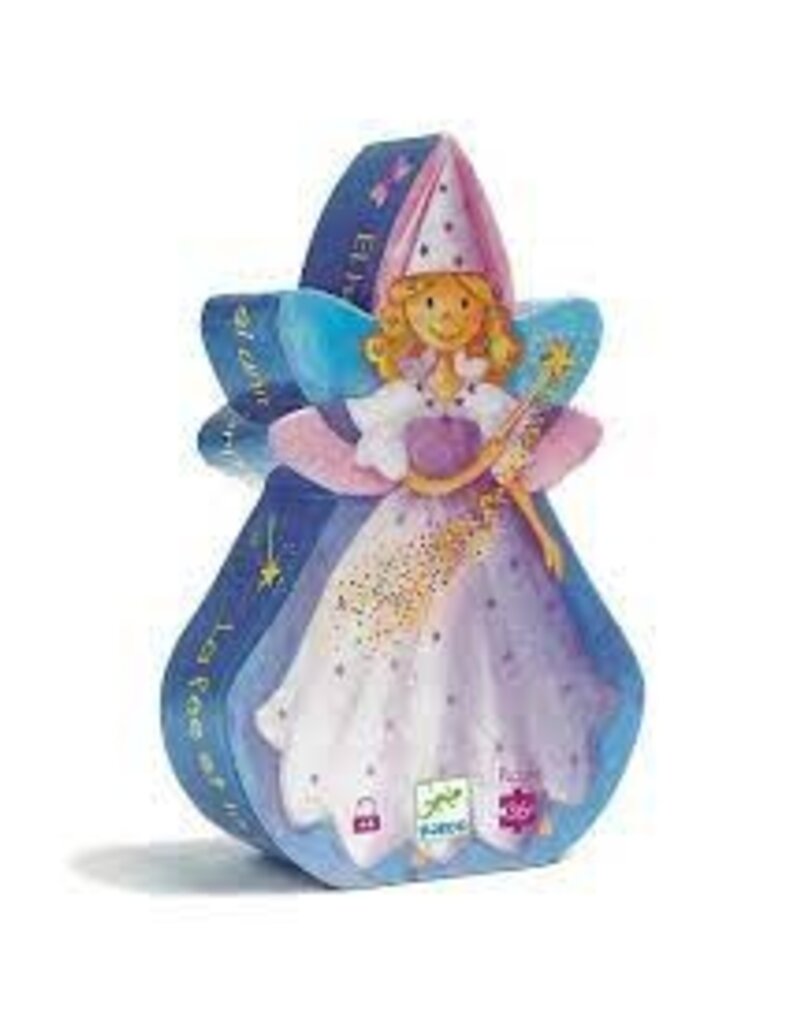 DJECO Puzzle Silhouette Fairy with Unicorn (36 Pieces)