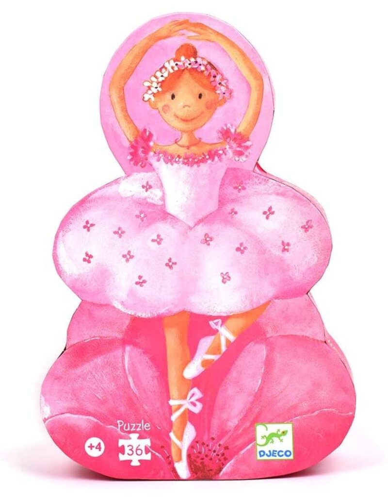 DJECO Puzzle Silhouette Ballerina with Flower (36 Pieces)