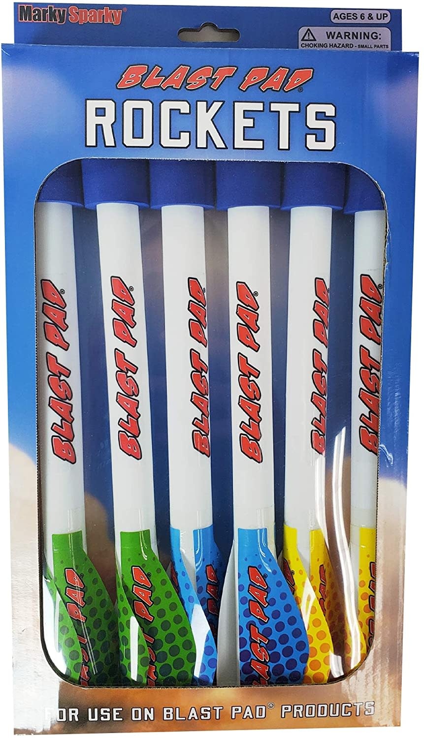 Fastpack He Rockets Marky Sparky Outdoor Blast Pad Refill Rockets (6 Pack) - Pow Science LLC