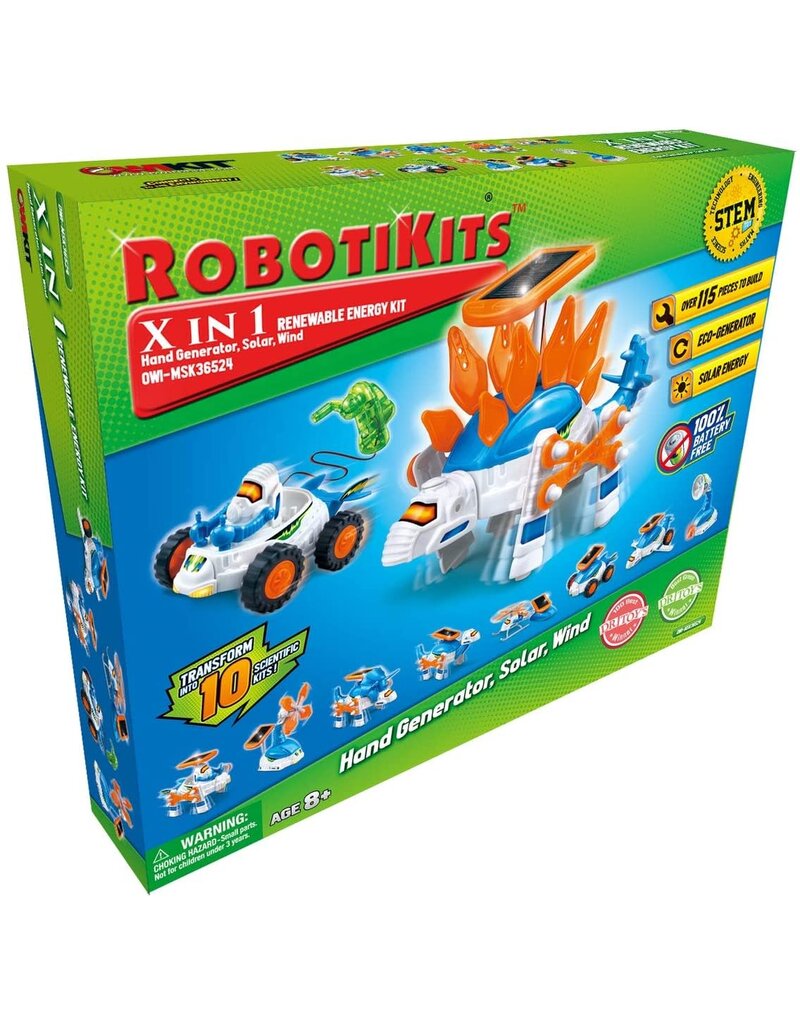 OWI Science Kit OWI Robot X in 1 Renewable Energy Kit (hand generator, solar, wind)