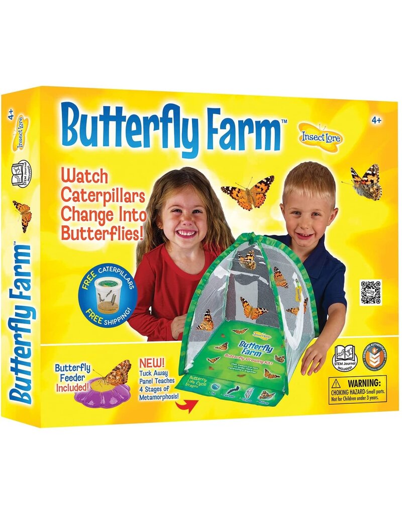 Insect Lore Science Kit Butterfly Farm Growing Kit with Prepaid Voucher