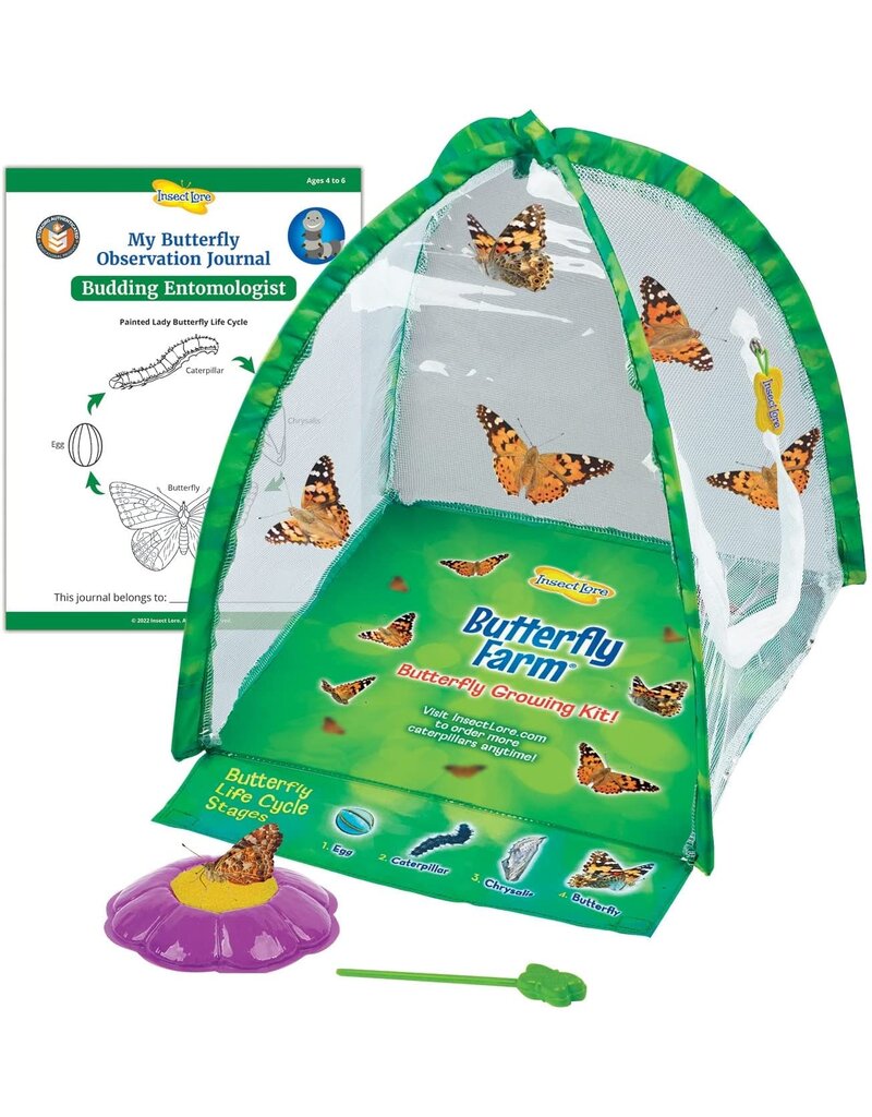 Insect Lore Science Kit Butterfly Farm Growing Kit with Prepaid Voucher
