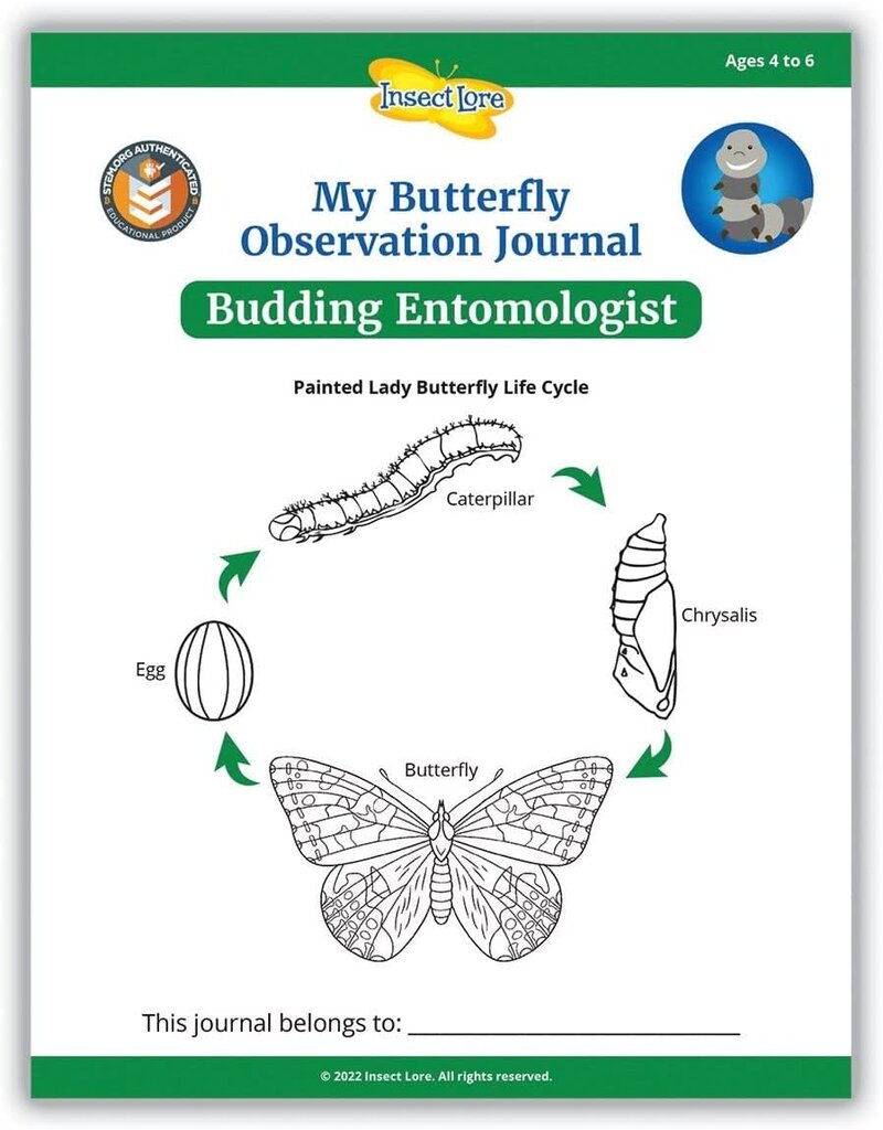 Insect Lore Science Kit Butterfly Farm Growing Kit with Prepaid Voucher