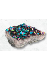 Squire Boone Village Rock/Mineral - Amethyst Druse Ionized Titanium (Large, ~ 4")