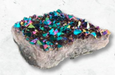 Rock/Mineral - Amethyst Druse Ionized Titanium (Large, ~ 4")