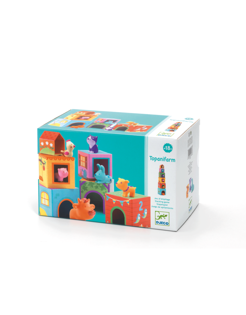 DJECO Baby Cardboard Blocks & Towers Topanifarm