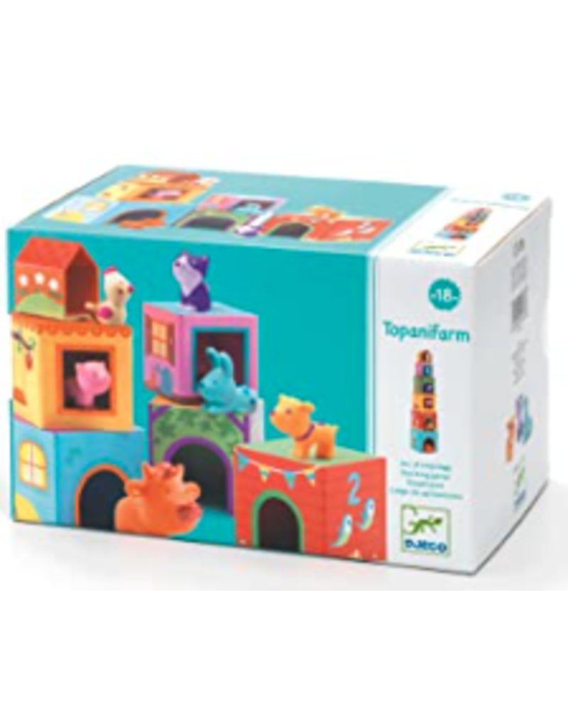 DJECO Baby Cardboard Blocks & Towers Topanifarm