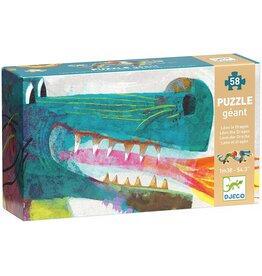 DJECO Giant Floor Puzzle Leon the Dragon - 58 Pieces