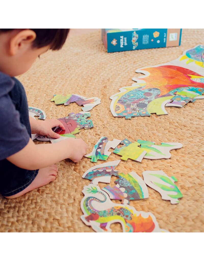 DJECO Giant Floor Puzzle Leon the Dragon - 58 Pieces