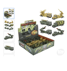 The toy network Die-cast Pull Back Military Vehicles (Assorted; Sold Individually)