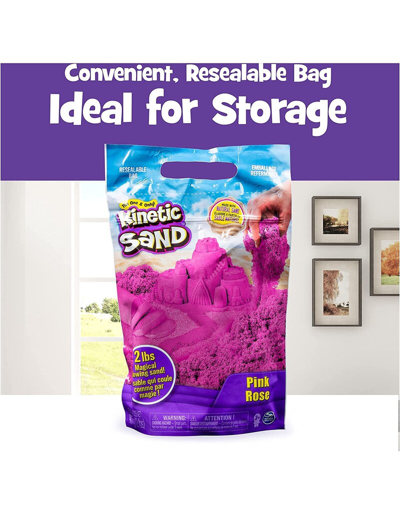 Spin Master Sensory Kinetic Sand -Neon Pink/Rose (2 lb Bag)