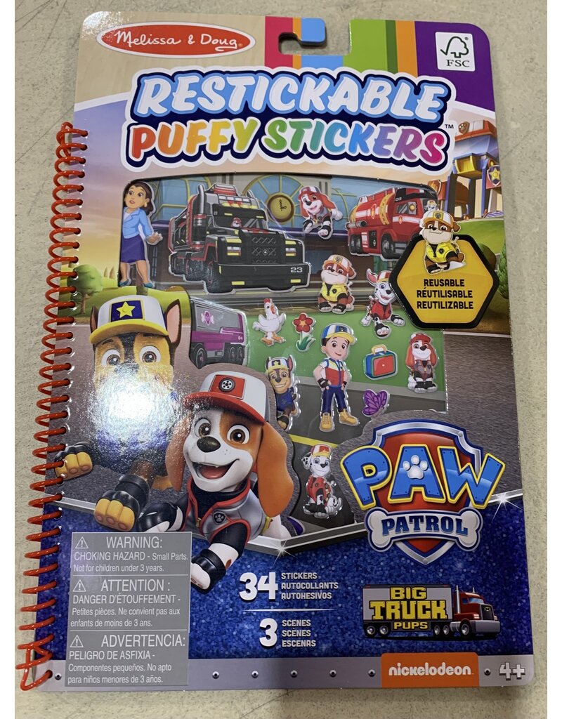 Melissa & Doug Paw Patrol Big Truck Pups Restickable Puffy Stickers